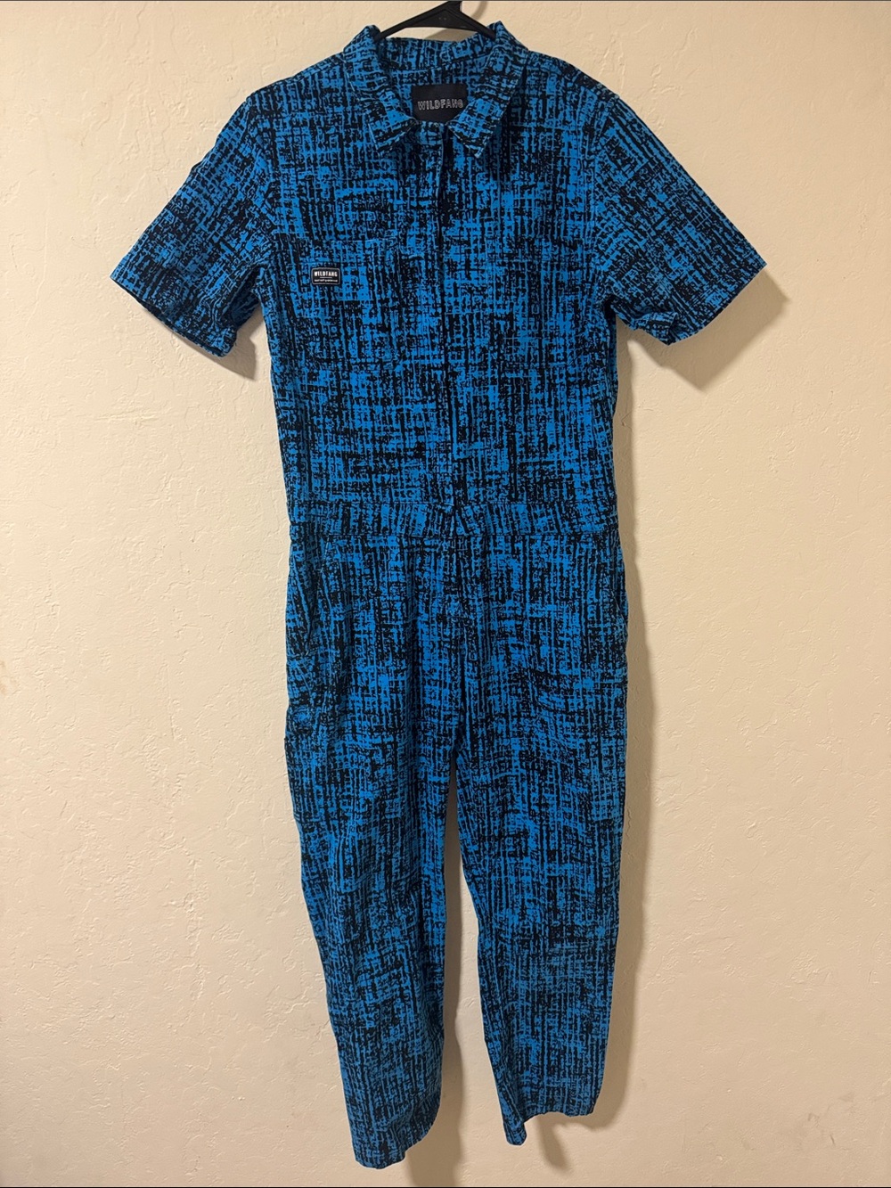 Wildfang Blue and Black Patterned Kids One-Piece
